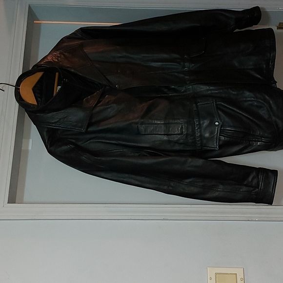 Laurence Roy leather jacket, size XXL, winter lining, lambskin, black - Picture 5 of 7